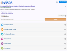 Tablet Screenshot of nuevaesparta.evisos.com.ve