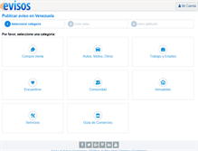 Tablet Screenshot of post.evisos.com.ve