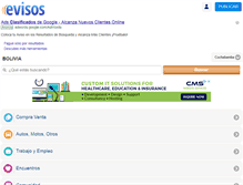 Tablet Screenshot of cochabamba.evisos.com.bo
