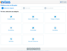 Tablet Screenshot of post.evisos.ec