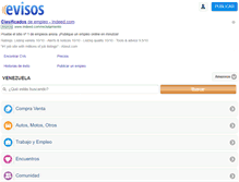 Tablet Screenshot of amazonas.evisos.com.ve
