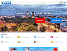 Tablet Screenshot of evisos.com.mx