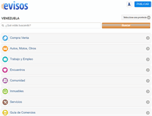 Tablet Screenshot of m.evisos.com.ve