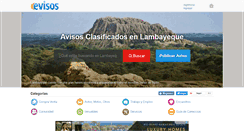 Desktop Screenshot of lambayeque.evisos.com.pe