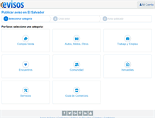 Tablet Screenshot of post.evisos.com.sv